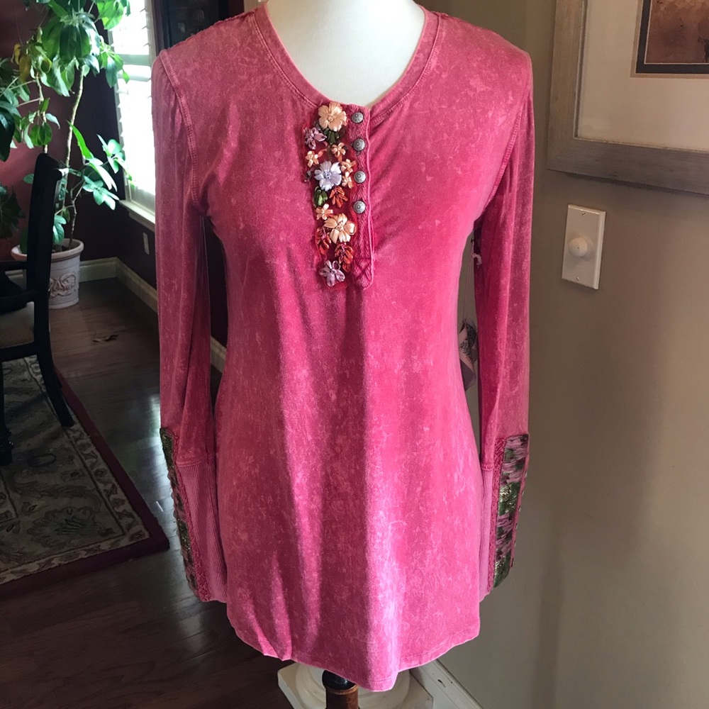 Pink cotton tee